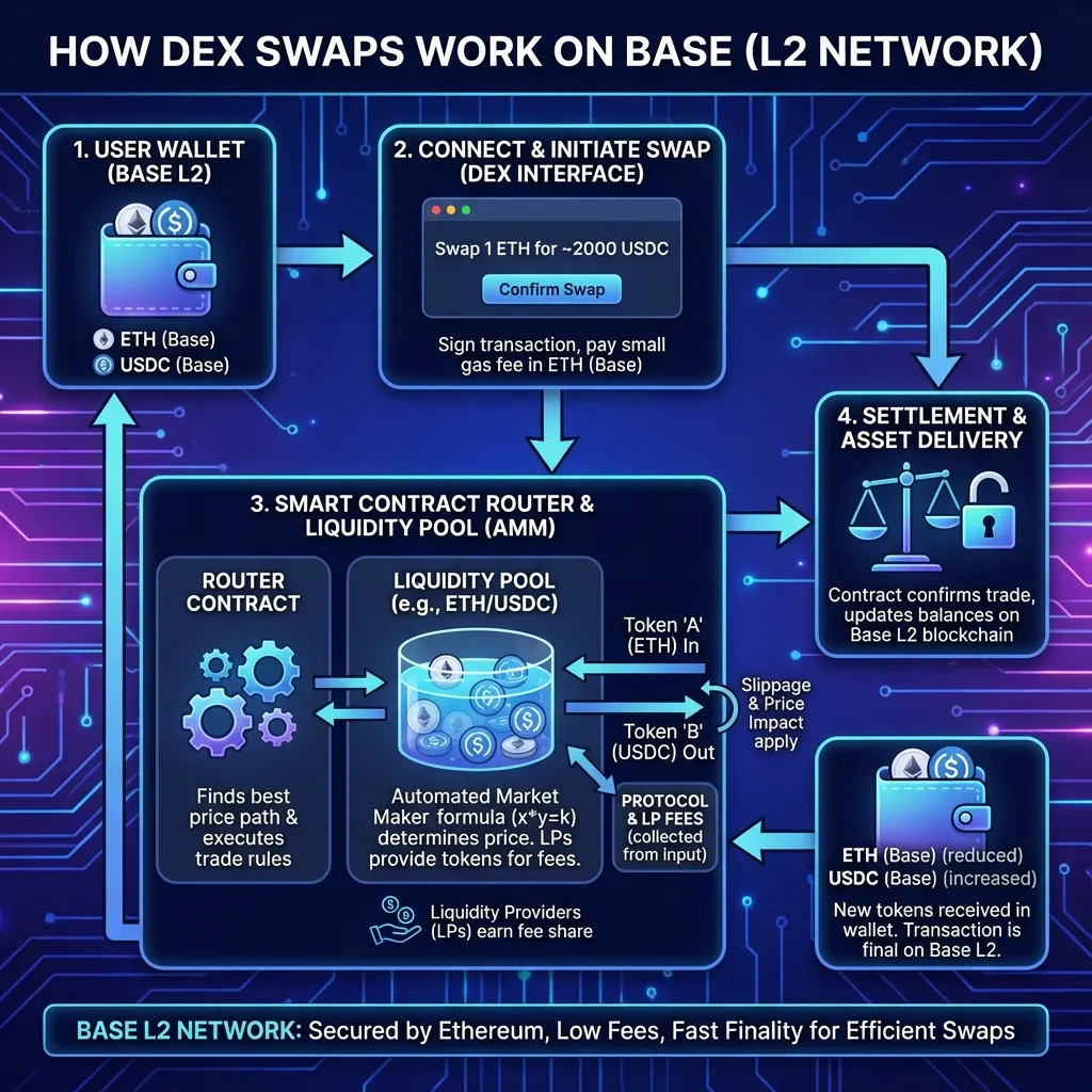 DEX swap on Base DEX swap on Base